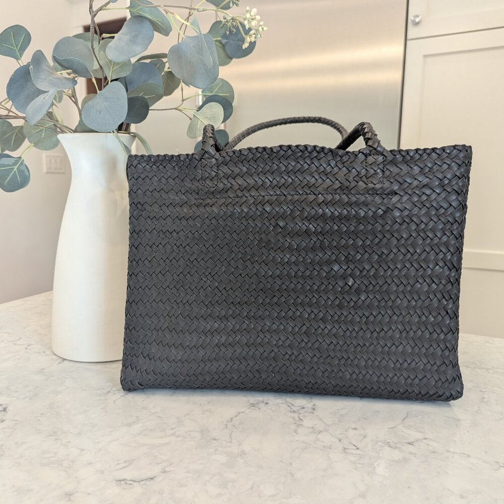 Madewell Black Woven Tote Bag - Picture 7 of 11